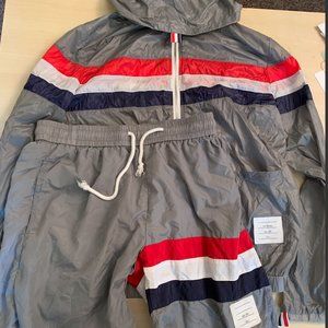 Thom Browne RWB Stripe swimming kit Shorts &Hoodie